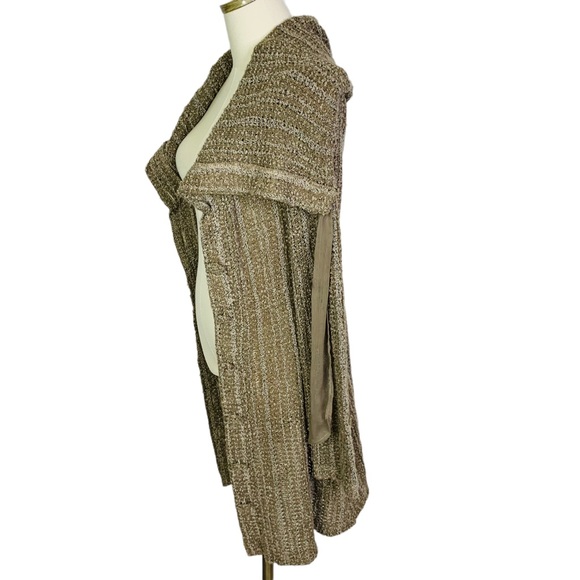 a'reve chunky knit textured weave cardigan LARGE 3390 - Picture 5 of 10